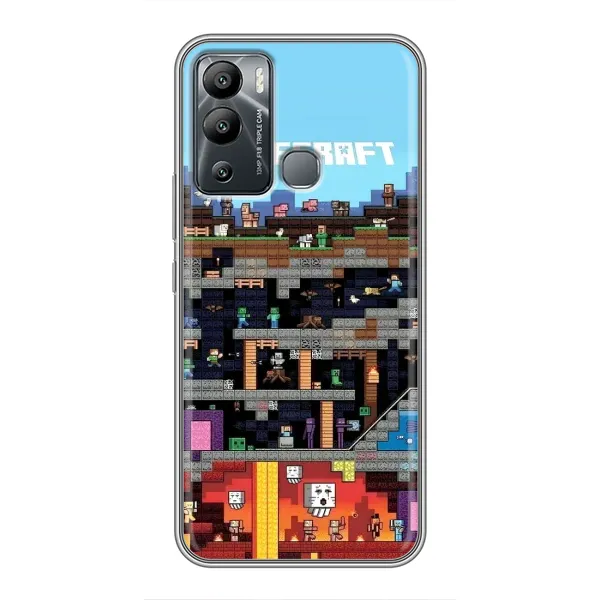 Чехол с принтом «фон Minecraft» для Infinix Hot 12 Play