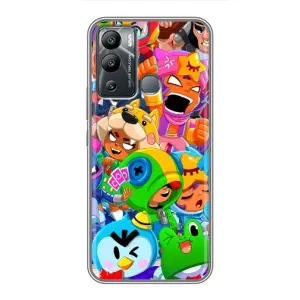 Чехол для Infinix Hot 12 Play Бравл Старс (VPrint) (Герої Бравл Старс)