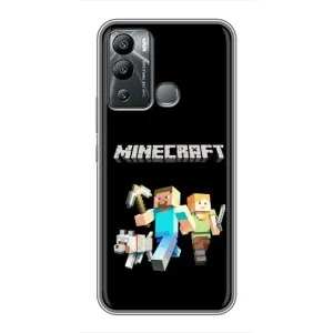 Чехол Майнкрафт на Infinix Hot 12 Play (AlphaPrint) Minecraft (герои Minecraft)
