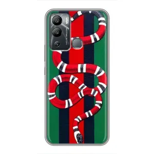Чехлы ГУЧЧИ для Инфиникс Хот 12 Плей (AlphaPrint) (Gucci змия)