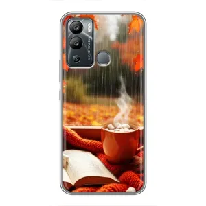 Чехол с уникальным дизайном «Осень с кофе» для Infinix Hot 12 Play (Кофе и дождь)