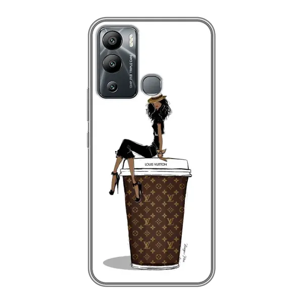 Чехол с принтом «кофе LOUIS VUITTON» для Infinix Hot 12 Play