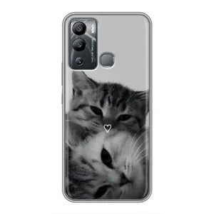 Чехол с рисунком кот на Infinix Hot 12 Play (Пара котов)