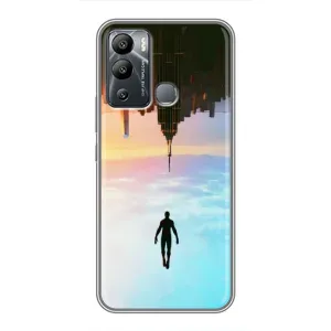 Чехол с человеком пауком для Infinix Hot 12 Play - (AlphaPrint) (Паук человек)