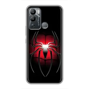 Чехол с человеком пауком для Infinix Hot 12 Play - (AlphaPrint) (Паук марвел)