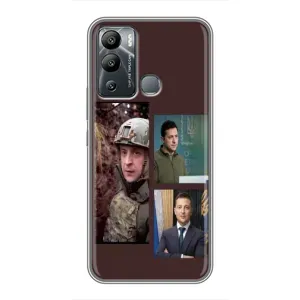 Чохол для Infinix Hot 12 Play (AlphaPrint - с принтом Зеленського) (Президент)