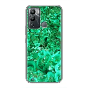 Мраморный чехол на Infinix Hot 12 Play (VPrint) (Салатный Мрамор)