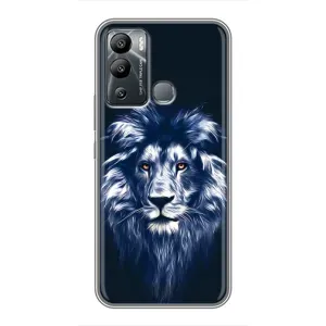 Чехол со Львом для Infinix Hot 12 Play (VPrint) (Синий Лев)