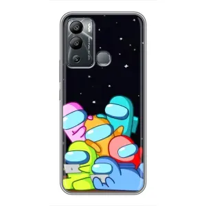 Чехол Амонг Ас для Infinix Hot 12 Play (AlphaPrint) (Скины в космосе)