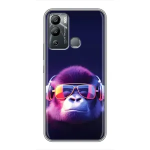 Чехол с Обезьянами Infinix Hot 12 Play - (AlphaPrint) (Стильная обезьяна)