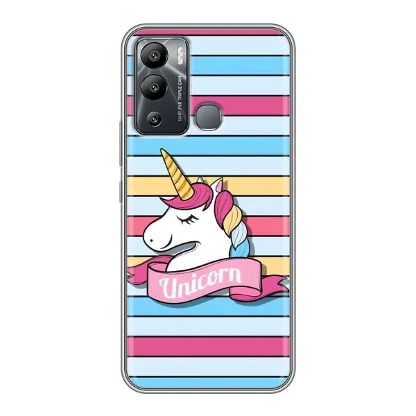 Чехол с принтом «Unicorn» для Infinix Hot 12 Play