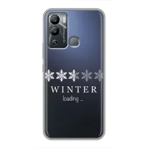 Зимние Чехлы для Инфиникс Хот 12 Плей - прозрачный фон (Winter loading)