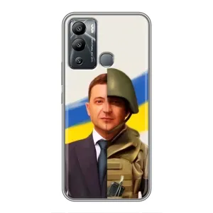 Чохол для Infinix Hot 12 Play (AlphaPrint - с принтом Зеленського) (Зеленский солдат)