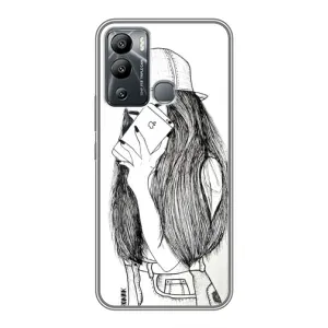 Чохол з друком для Infinix Hot 12i - (Мода) (AlphaPrint) (Фото дівчини)