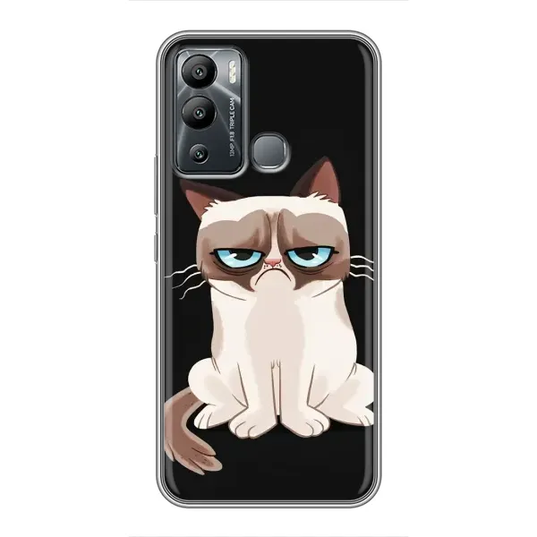 Чехол с принтом «Грустный кот» для Infinix Hot 12i