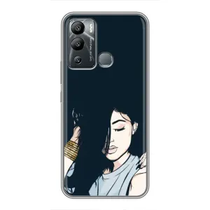 Чохол з друком для Infinix Hot 12i - (Мода) (AlphaPrint) (Гарна дівчина)