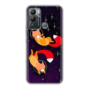 Чохли з картинкою Лисичка для Infinix Hot 12i (VPrint) (Лисички космонавти)