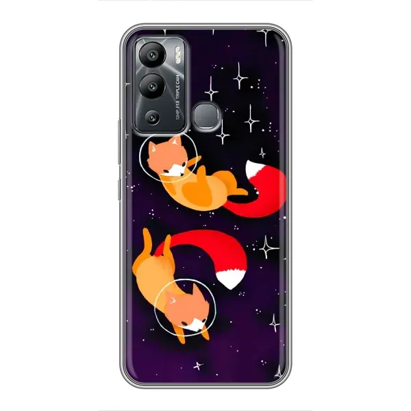 Чехол с принтом «Лисички космонавты» для Infinix Hot 12i Чехол с принтом «Лисички космонавты» для Infinix Hot 12i