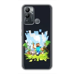 Чохол Майнкрафт на Infinix Hot 12i (AlphaPrint) Minecraft (персонажі Minecraft)