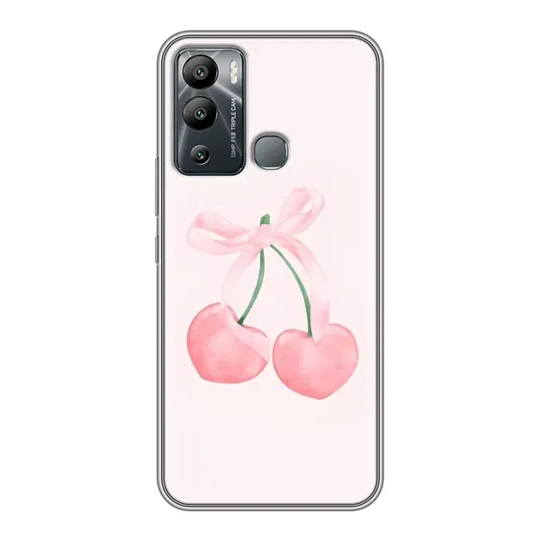 Чохол з принтом «Рожеві вишні» для Infinix Hot 12i