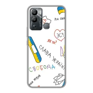 Чохли (Доброго вечора, ми за України) для Інфінікс Гот 12і (AlphaPrint) (Стикер)