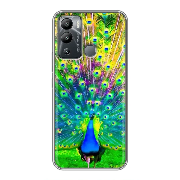 Чехол с принтом «Яркий Павлин» для Infinix Hot 12i Чехол с принтом «Яркий Павлин» для Infinix Hot 12i