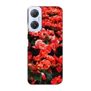 Чехлы с Цветами для Infinix Hot 20 (5G) (VPrint) (Цветы красные)