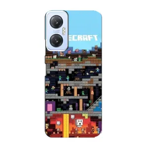 Чехол Майнкрафт на Infinix Hot 20 (5G) (AlphaPrint) Minecraft (фон Minecraft)