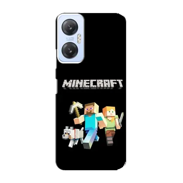 Чехол с принтом «герои Minecraft» для Infinix Hot 20 (5G)