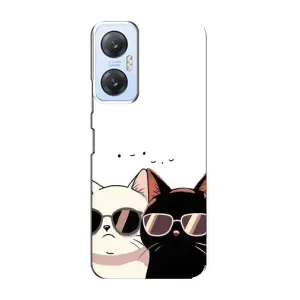 Чехол с рисунком кот на Infinix Hot 20 (5G) (Коты в очках)