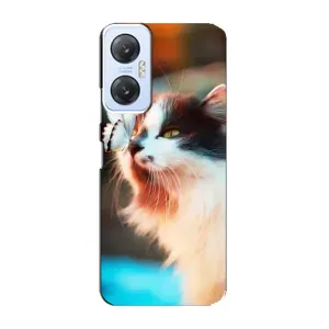 Чехол на Инфиникс Хот 20 5G с Котами (VPrint) (Котик с бабочкой)