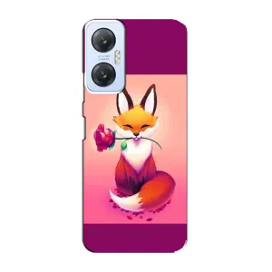 Чехлы с картинкой Лисички для Infinix Hot 20 (5G) (VPrint) (Лисичка с розочкой)