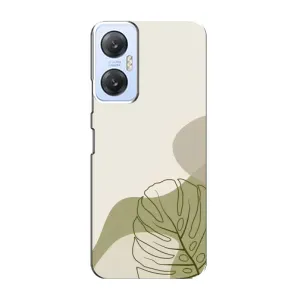 Силиконовый чехол с принтом в цветах на Infinix Hot 20 (5G) (Зеленая монстера дизайн)