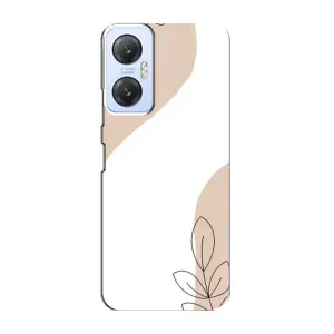 Силиконовый чехол с принтом в цветах на Infinix Hot 20 (5G) (Нюдовая веточка абстракция)