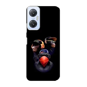 Чехол с Обезьянами Infinix Hot 20 (5G) - (AlphaPrint) (Три обезьяны)