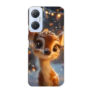 Яскравий чохол для Infinix Hot 20 (5G) з Зимові Оленята (Оленятко серед гірлянд)