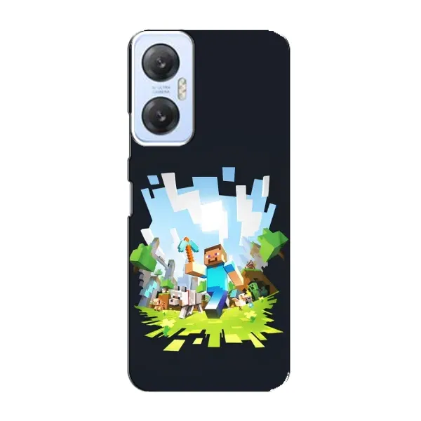 Чехол с принтом «персонажи Minecraft» для Infinix Hot 20 (5G)