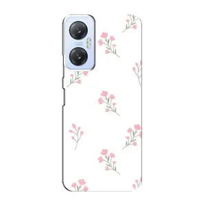 Чехол с розовым рисунком для Infinix Hot 20 (5G) (Розовые цветы)