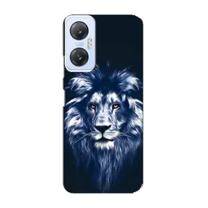 Чехол со Львом для Infinix Hot 20 (5G) (VPrint) (Синий Лев)