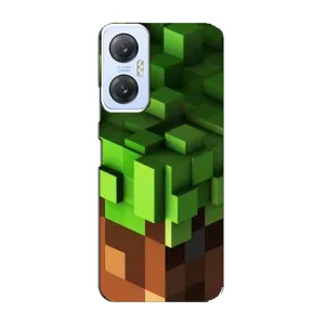 Чехол Майнкрафт на Infinix Hot 20 (5G) (AlphaPrint) Minecraft (текстура Майнкрафт)