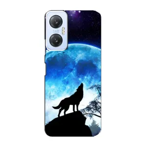 Защитные чехлы для Инфиникс Хот 20 5G (AlphaPrint) (ХИТ продаж) ВОЛК (Волк на луну)