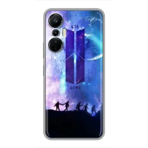 Чехлы BTS для Infinix Hot 20 (4G) (AlphaPrint) (Army BTS)
