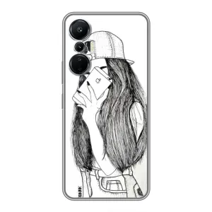 Чехол с печатью для Infinix Hot 20 (4G) - (Мода) (AlphaPrint) (Фото девочки)