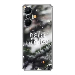 Новогодние, Праздничные Чехлы для Infinix Hot 20 (4G) - 2024 год (Hello winter)