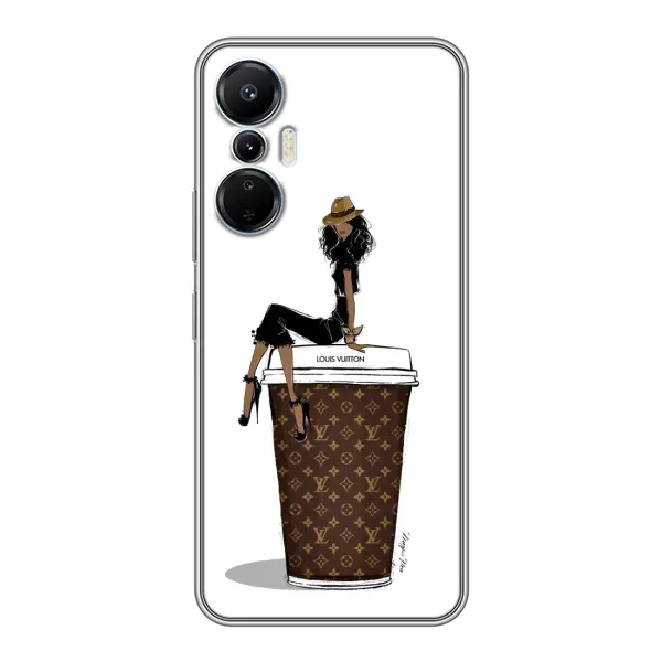 Чехол с принтом «кофе LOUIS VUITTON» для Infinix Hot 20 (4G)