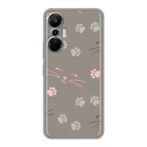 Чохол з принтом «Лапи і вуса» для Infinix Hot 20 (4G)