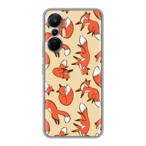 Чехлы с картинкой Лисички для Infinix Hot 20 (4G) (VPrint) (Лисички)