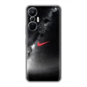 Чехол для Infinix Hot 20 (4G) - с принтом Найк (AlphaPrint) (Найк красный)