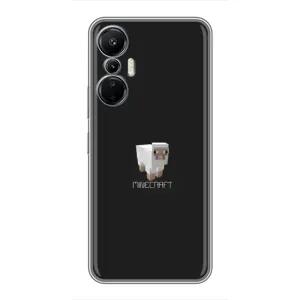 Чехол Майнкрафт на Infinix Hot 20 (4G) (AlphaPrint) Minecraft (Овечка Майнкрафт)