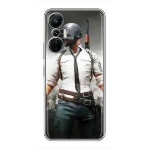 Чехол PUBG для Инфиникс Хот 20 (AlphaPrint) (Пабг мен)